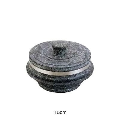 長水石焼釜 補強付 ( フタ付き ) YS-0215A 15cm【 アドキッチン 】