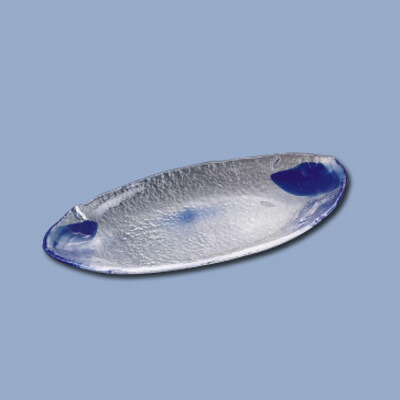 硝子和食器 一筆 盛込皿 660×320×H70mm【 アドキッチン 】
