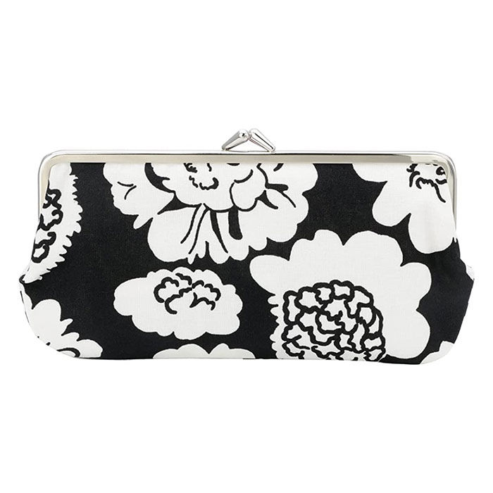 輸入 マリメッコ ミニウニッコ がま口ポーチ パース コルッティ コットン ダークブルー marimekko MINI-UNIKKO KORTTI  KUKKARO ネコポス対応可 18点まで