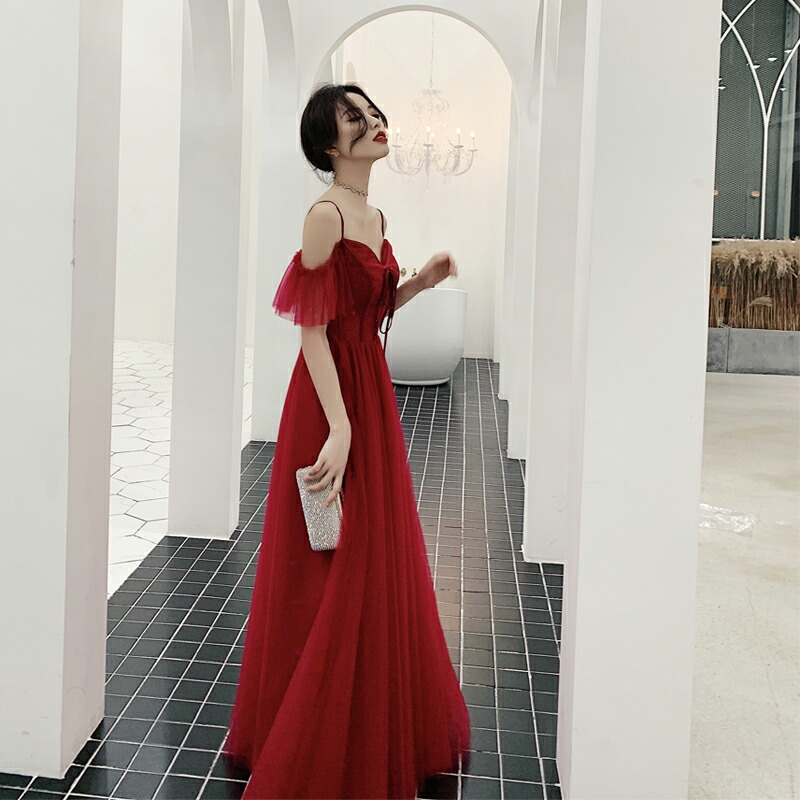 パーティードレス 赤 カラードレス ウエディング 結婚式 二次会 花嫁 演奏会 ロング 大きいサイズ 披露宴 ブライダル 発表会 小さいサイズ ピアノ キャバ お呼ばれ 挙式 イベント コンサート ナイトドレス Aライン 送料無料 Abramsfinancial Ca