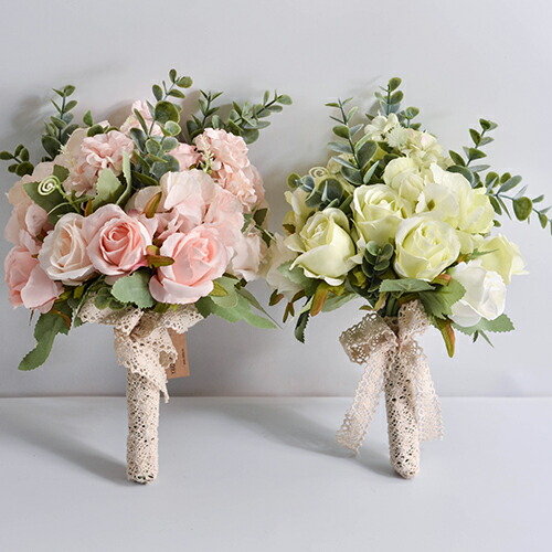 ウエディングブーケ 結婚式 造花 アレンジメント 花嫁 ブーケ 手作り ブライダルブーケ 二次会 贈答品 花束 披露宴 5,363円