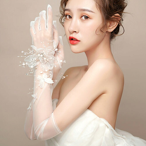 ウエディンググローブ ロンググローブ 花嫁 ブライダルグローブ 結婚式 二次会 ウエディング手袋 パーティー グローブ レース 前撮り 海外挙式 ピアノ 発表会 エレガント ウエディング小物