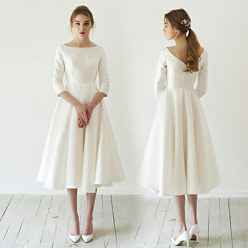 ウェディングドレス ミドルドレス 白 パーティードレス Aライン 大きいサイズ 二次会 結婚式 花嫁 ブライダル 演奏会 披露宴 発表会 舞台 コンサート 撮影 フォーマル 前撮り おしゃれ 海外挙式 ピアノ 豪華 白 wedding dress リゾート 女子会 旅行 謝恩会 同窓会
