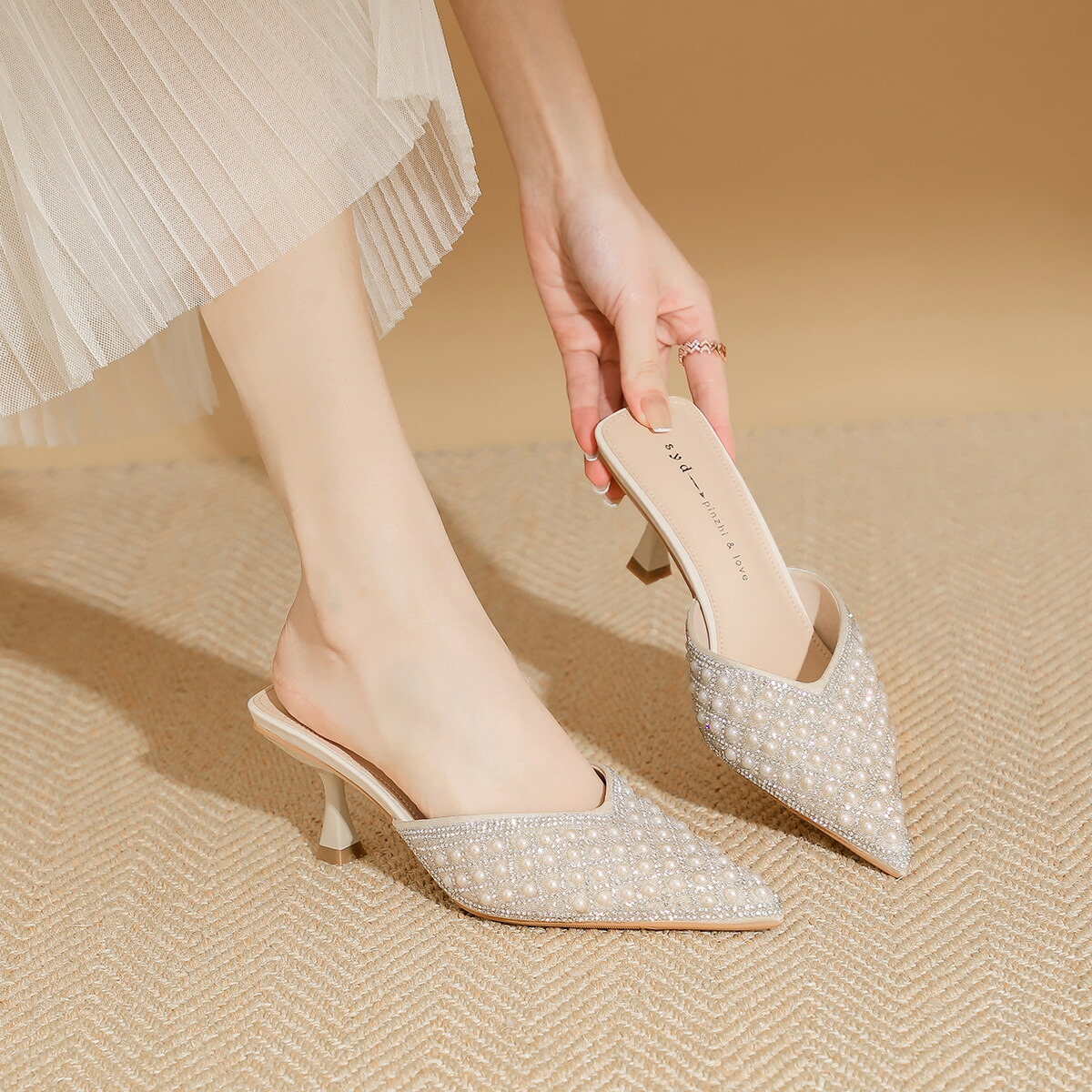 楽天市場】ミュール ヒール サンダル シューズ レディース 春 夏