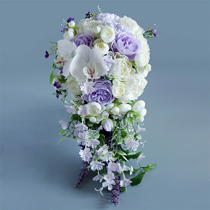 ブーケ 造花 ウェディング 結婚式 ブーケ 花束 胡蝶蘭 ウェディングブーケ 造花ブーケ ブライダルブーケ トスブーケ 結婚式 花嫁 写真撮り 結婚祝い 贈り物 フラワーギフト バラ プレゼント 二次会 贈答品 披露宴｜AddChic