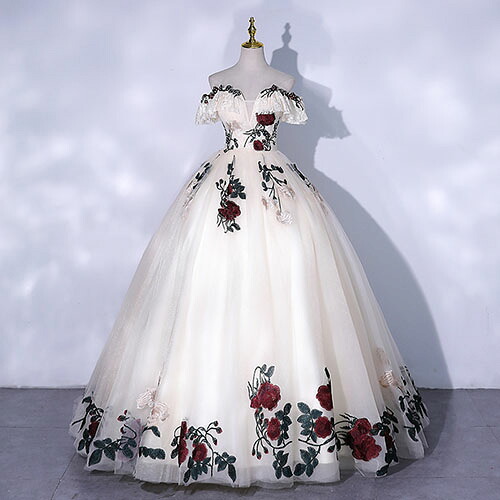 プリンセスドレス パーティードレス カラードレス イブニングドレス オフショルダー プリンセスライン 結婚式 二次会 花嫁 演奏会 ロング 大きいサイズ 披露宴 ブライダル 発表会 小さいサイズ フォーマル お洒落 ピアノ 挙式 イベント コンサート お呼ばれ ホワイト 白