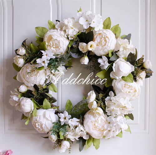 楽天市場】リース 玄関 おしゃれ ドライフラワー 花 ナチュラル