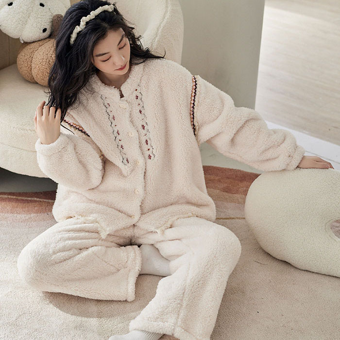 楽天市場】パジャマ レディース ルームウェア 上下セット もこもこ 裏