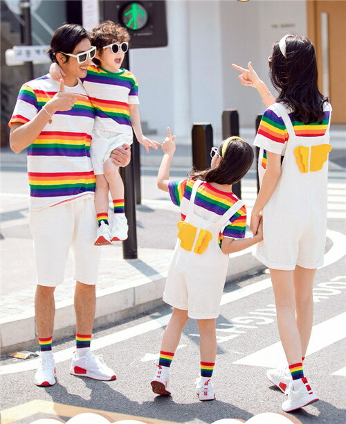 親子ペア お揃い 上下セット Tシャツ 親子ペアルック 赤ちゃん 親子お揃い 半袖 家族おそろい服 親子 ペア プレゼント ママ パパ キッズ 子供 大人 ペアルック家族 春 夏 記念撮影 送料無料 Sermus Es