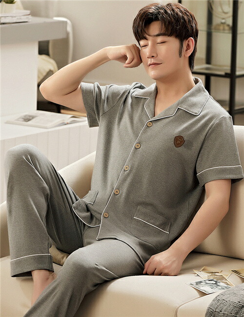 パジャマ ルームウェア パジャマ メンズ 上下セット 前開き Vネック 半袖 夏 春 ナイトウェア 部屋着 おしゃれ ギフト セットアップ かわいい 寝間着 寝巻き プレゼント 春秋 お祝い 送料無料 Christine Coppin Com