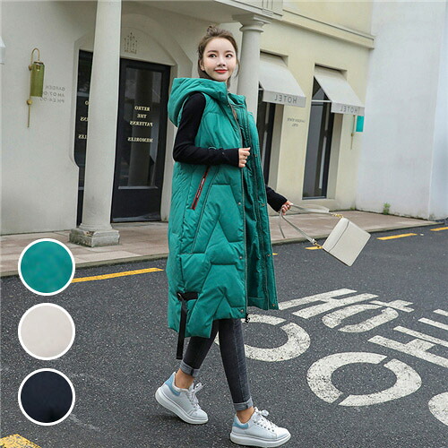 中綿コート 大きいサイズ アウター コート 着痩せ 暖かい 防寒 フード付き ロング丈 冬服 前開き 無地 洗濯可 かわいい おしゃれ 送料無料｜AddChic