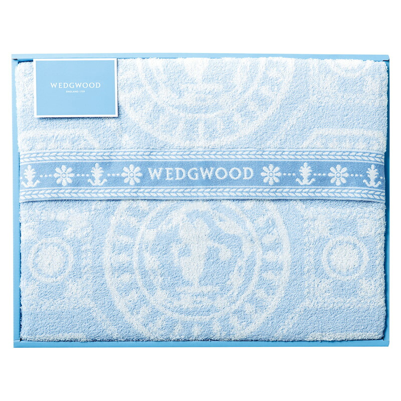 【楽天市場】【特選商品6】 WEDGWOOD ウェッジウッド タオルケット ブルー FR83600052 寝具 綿100% シングルサイズ ...