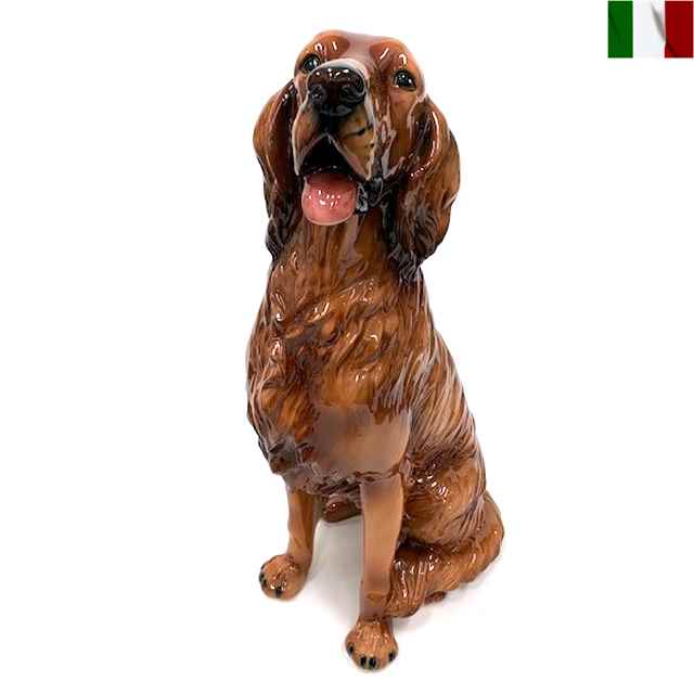 88％以上節約 セッター 置物 オブジェ h6-89bn イタリア 陶器 動物 雑貨 犬 イヌ