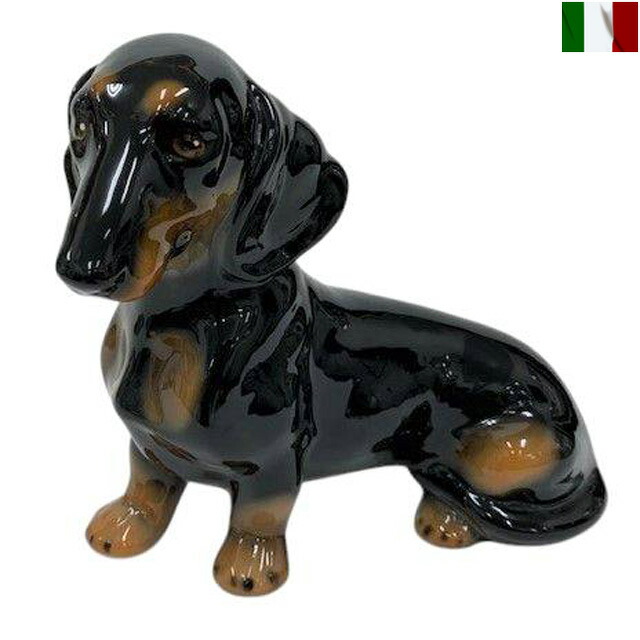 楽天市場】置物 ミニチュア ダックスフンド 犬 陶器 クラシック