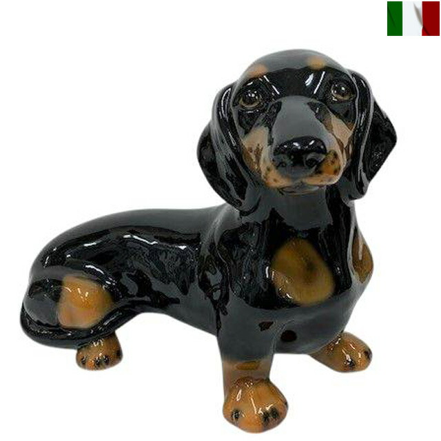 楽天市場】ミニチュアダックスフント 置物 オブジェ h6-34-rb 【送料