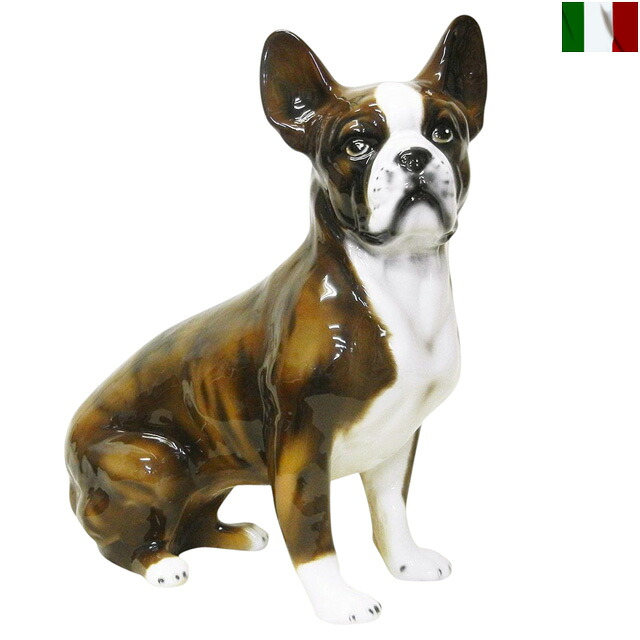 フレンチブルドッグ 置物 陶器 犬 イタリア インテリア オブジェ