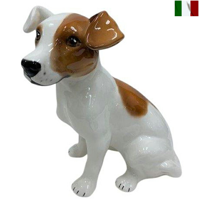 イタリア製　犬　置物　陶器　テリア 楽天市場】ジャックラッセルテリア 置物 犬 イタリア インテリア 陶器