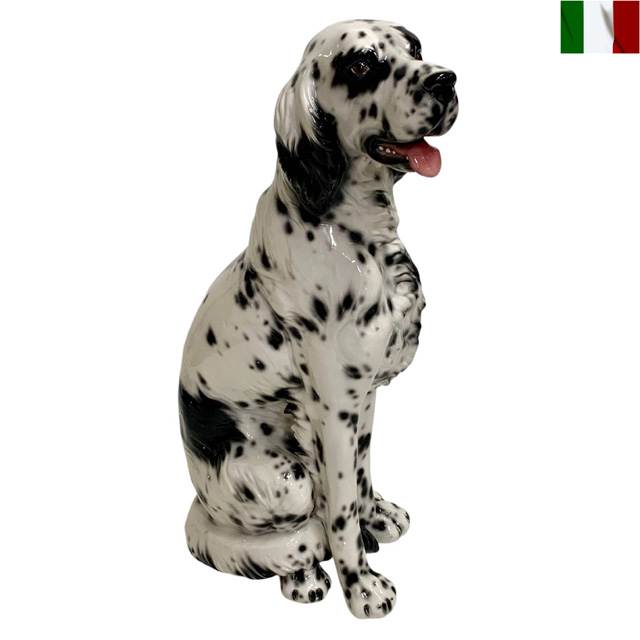 セッター 置物 犬 陶器 クラシック テイスト イタリア製｜艶姿家具