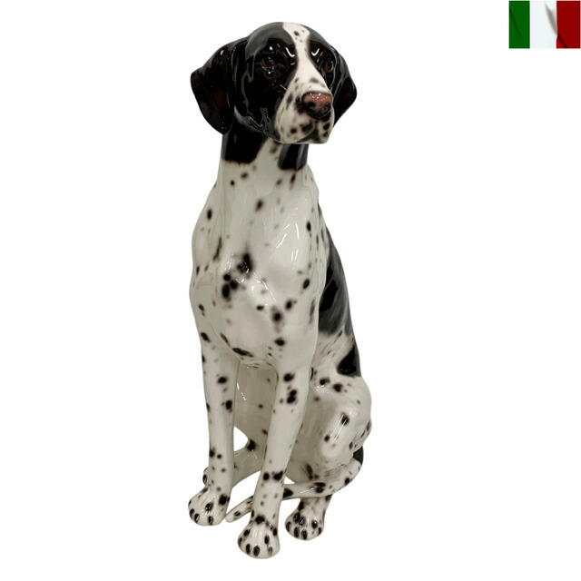 M1058S イタリア製　Italy 犬　置物　大型犬　玄関　インテリア Amazon.co.jp: IG-68PO ポインター 犬置物 イタリア陶器