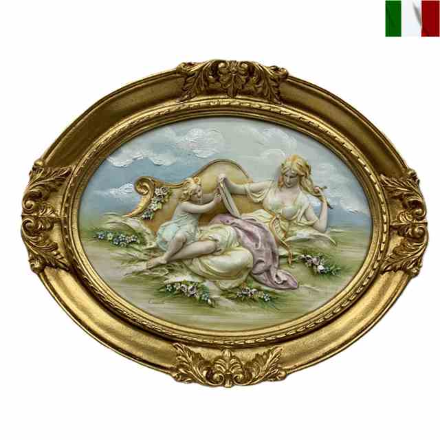 額 磁器 オーバル プリンシペ インテリア クラシック 高級陶器 イタリア製