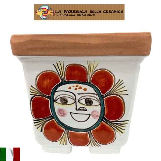 プランター カバー 陶器 スザンナデシモーネ シチリア陶器 イタリア インテリア