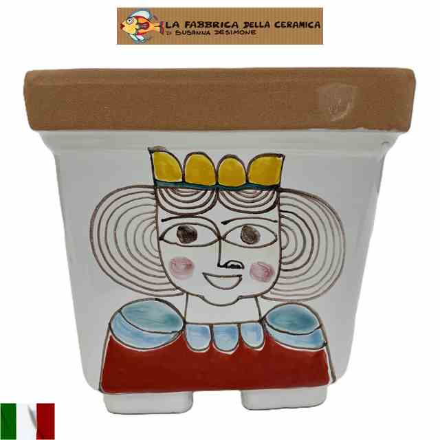 プランター カバー 陶器 スザンナデシモーネ シチリア陶器 イタリア インテリア