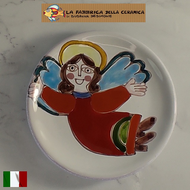 デシモーネ　CERAMICA SUSANNA DE SIMONE 大皿 楽天市場】Susanna de Simone イタリア 絵皿 19cm 2匹のサカナ
