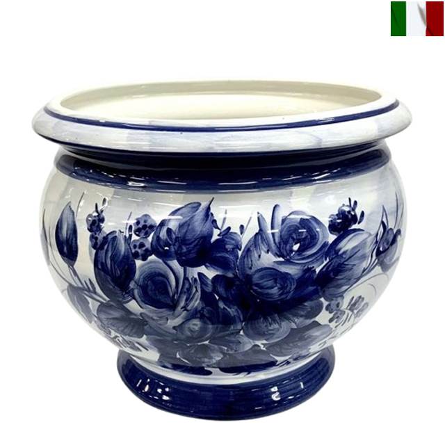 プランター花柄 陶器 インテリア イタリア｜艶姿家具