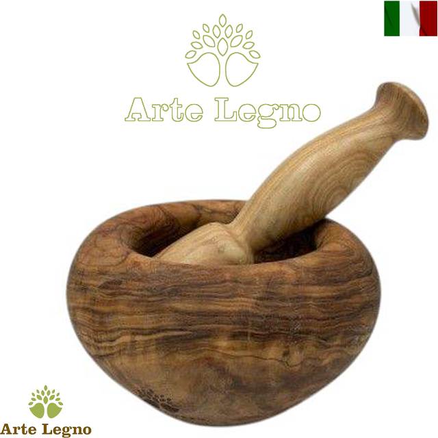 すり鉢 鉢 オリーブ無垢材 アルテレニョ Arte Legno イタリア画像