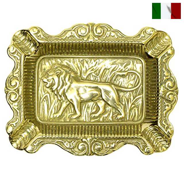 楽天市場】イタリア製 真鍮 灰皿クラシック アンティーク ゴールド