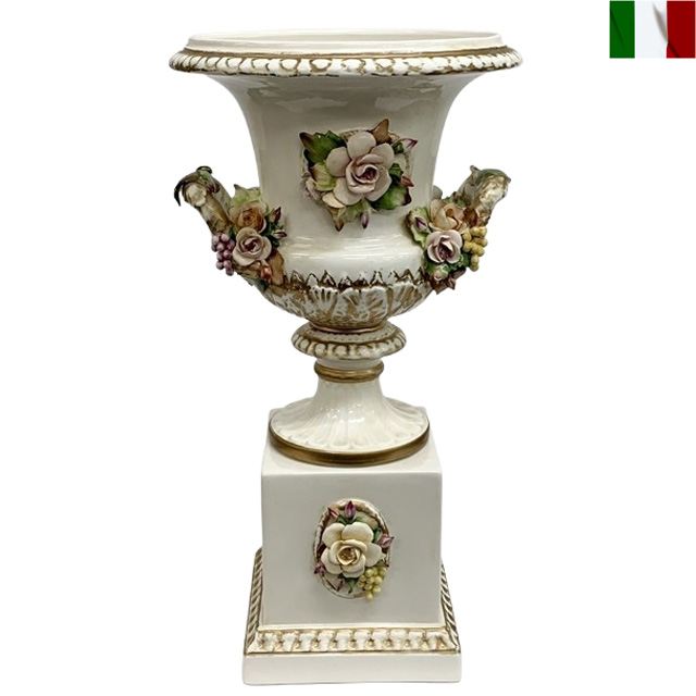 陶花 置物 陶器 花 イタリア オーナメント クラシック テイスト ceramic flower italy
