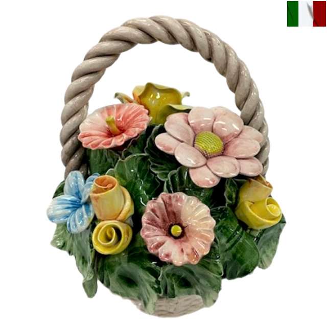楽天市場】陶花 置物 陶器 花 イタリア オーナメント クラシック