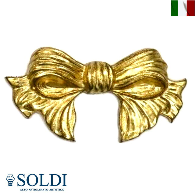 装飾品 インテリア 置物 お洒落 リボン ゴールド soldi イタリア製