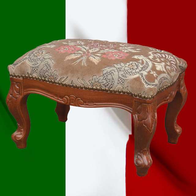 フットスツール クラシック 金華山 猫脚 イタリア｜艶姿家具