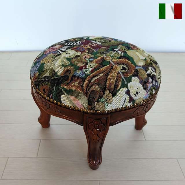 楽天市場】ポイント10倍SALEイタリア製 フットスツール 丸型