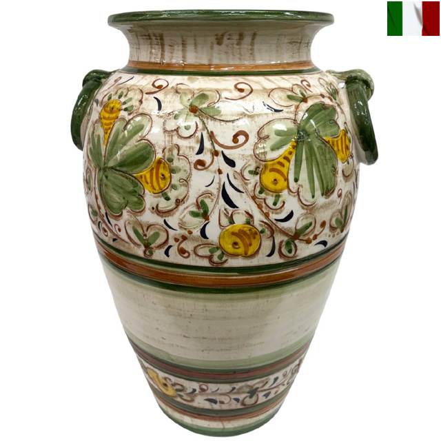 傘立て 壺 花柄 傘入れ クラシック インテリア イタリア陶器 Umbrella Stand｜艶姿家具