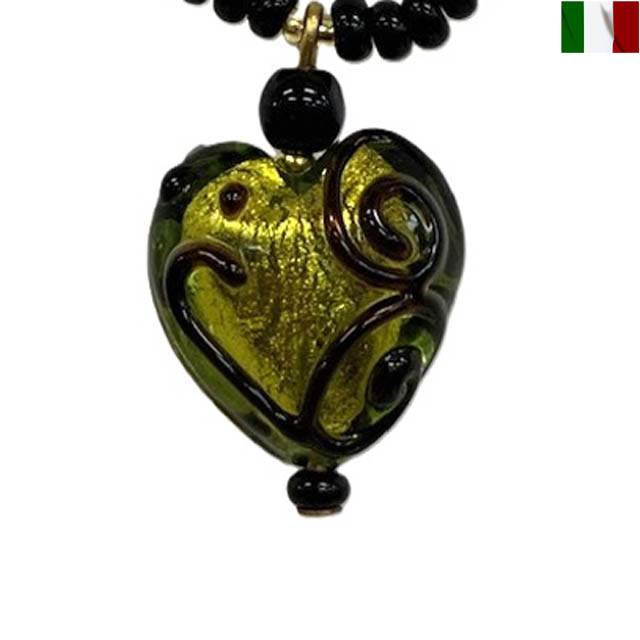 ベネチアングラス ペンダント イタリア ヴェネチアンガラス ビーズ ネックレス｜艶姿家具
