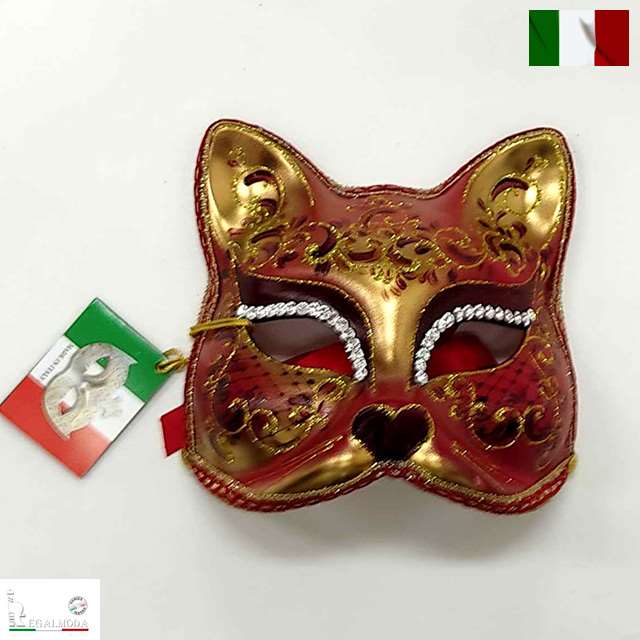 楽天市場】イタリア製 輸入雑貨 ベネチアンマスク マスケラ ネコ