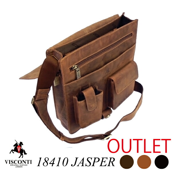 最も完璧な B品アウトレット返品交換不可 本革 縦型 メッセンジャーバッグ Visconti Jasper 女性が喜ぶ Kanematsuusa Com