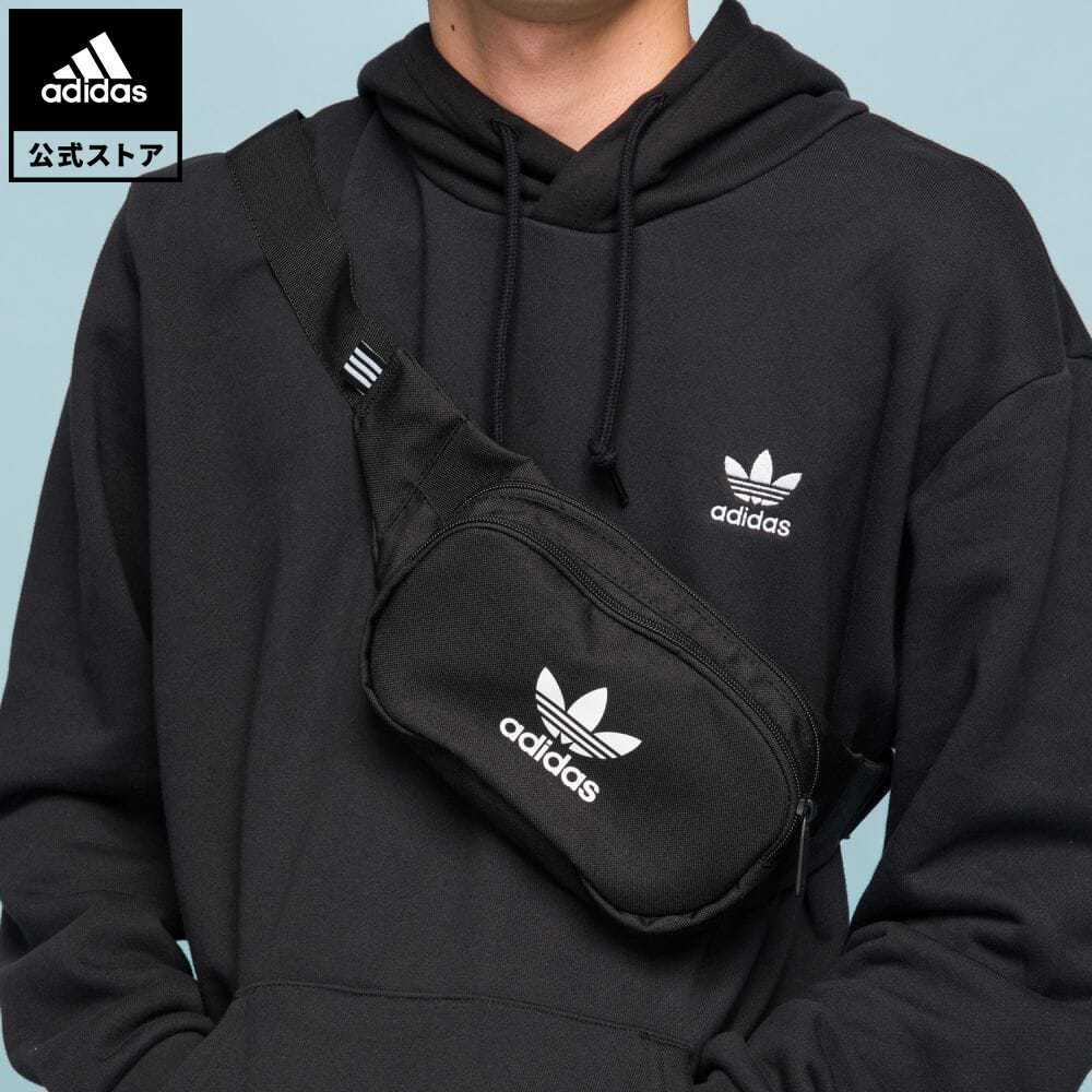 【公式】アディダス adidas 返品可 ESSENTIAL CROSS BODY オリジナルス レディース メンズ アクセサリー バッグ・カバン ウエストバッグ(ウエストポーチ) 黒 ブラック DV2400 ウエストポーチ ボディバッグ