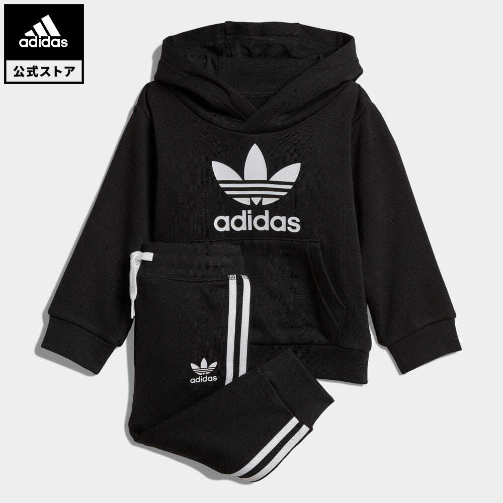 儀式 アディダス Adidas 返品可 トレホイル パーカー オリジナルス キッズ 着衣 セットアップ シャツ 涅色 ニグロ Dv2809 上下 貨物輸送無料 アディ衿 Pasadenasportsnow Com