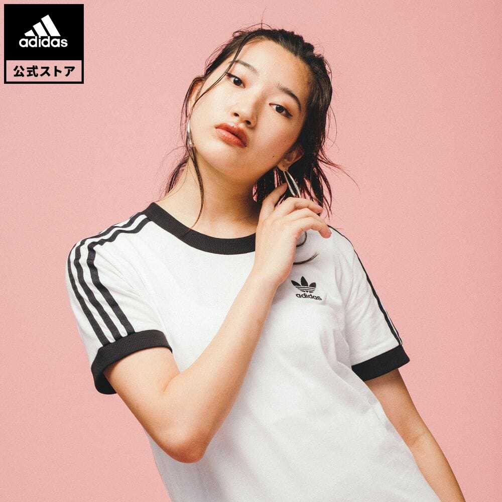 楽天市場 公式 アディダス Adidas 返品可 スリーストライプス Tシャツ 3 Stripes Tee オリジナルス レディース ウェア トップス Tシャツ 白 ホワイト Ed74 半袖 Adidas Online Shop 楽天市場店
