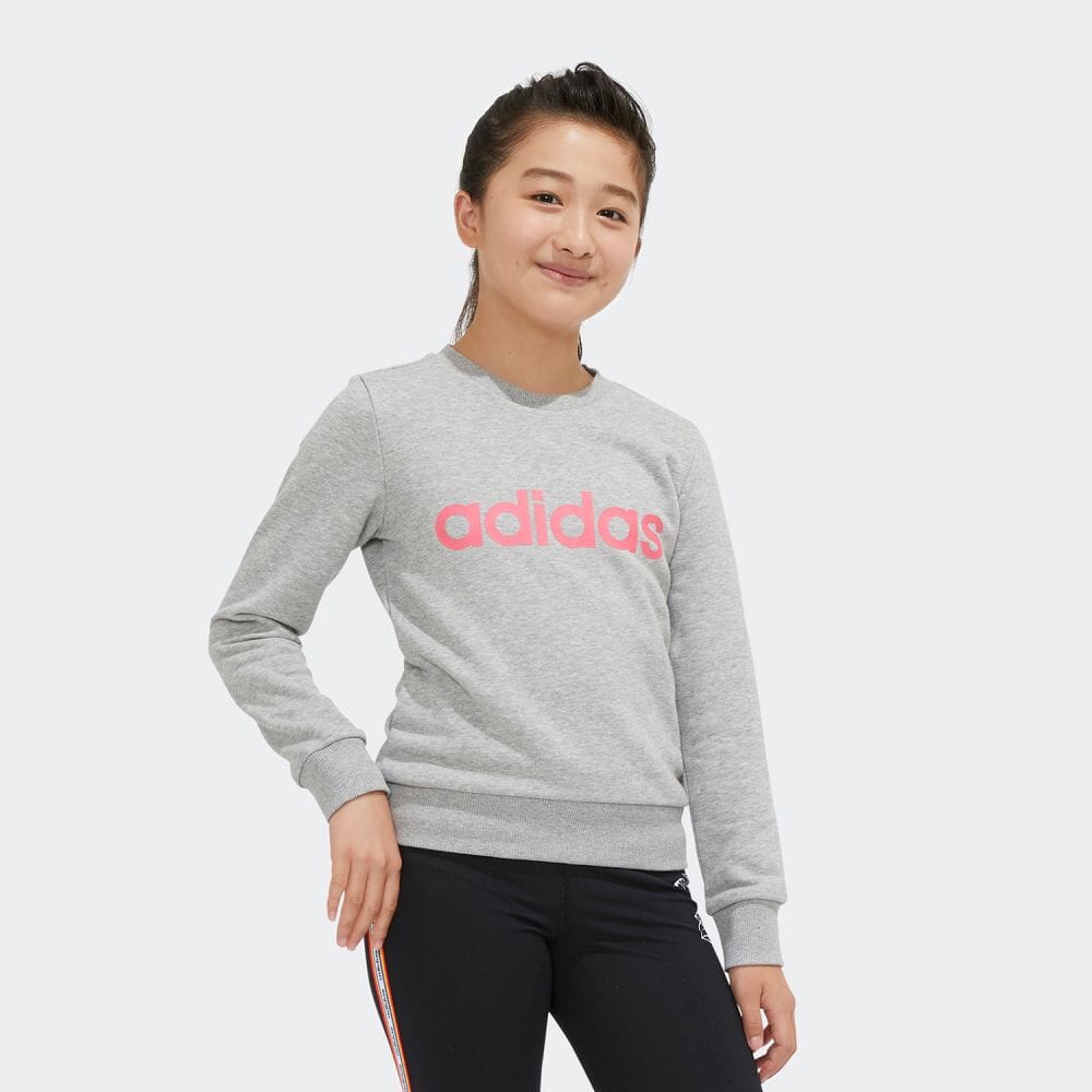 楽天市場 公式 アディダス Adidas ジム トレーニング リニア スウェットシャツ Linear Sweatshirt レディース ウェア トップス スウェット グレー Eh6156 Adidas Online Shop 楽天市場店