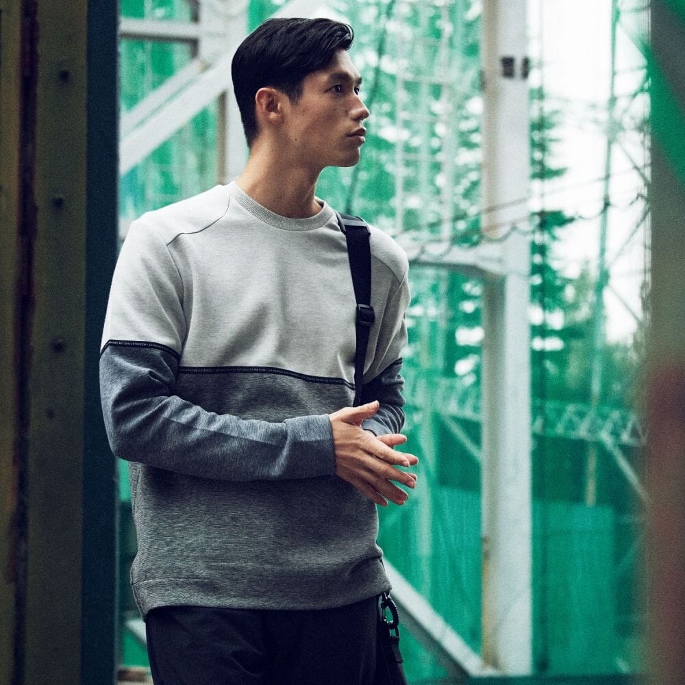 adicross heather fleece crew sweatshirt