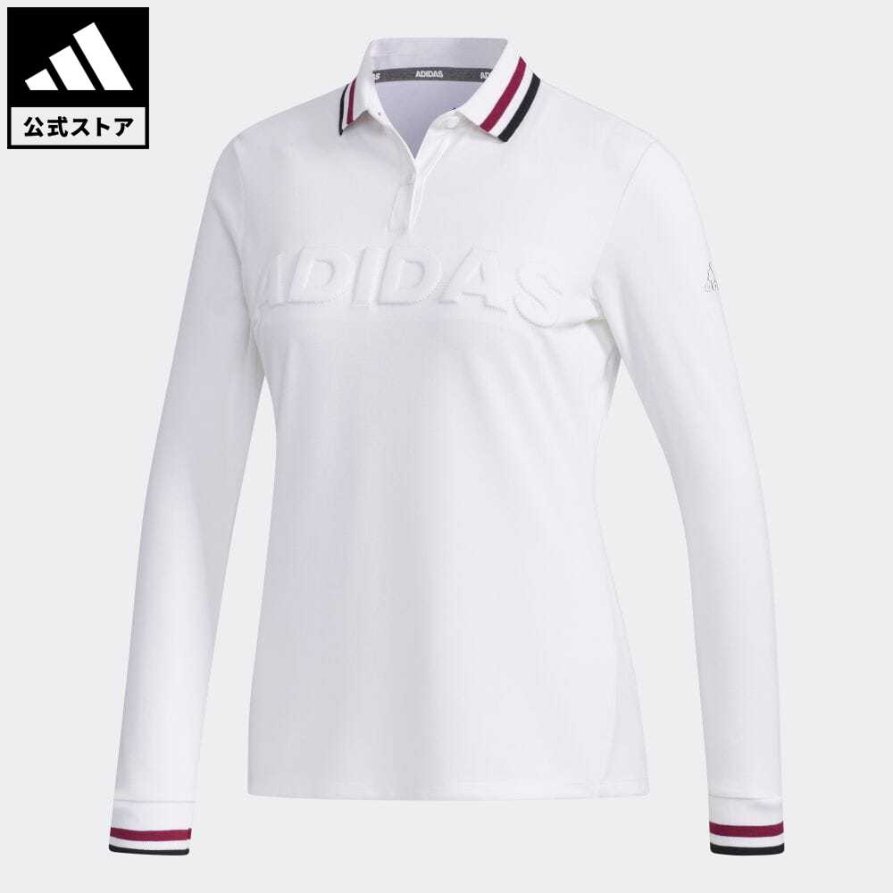 【公式】アディダス　adidas　返品可　ウェア・服　トップス　ホワイト　ゴルフ　Shirt　Polo　レディース　ADIDASロゴ　長袖ポロ　EH3837　ポロシャツ　白　notp