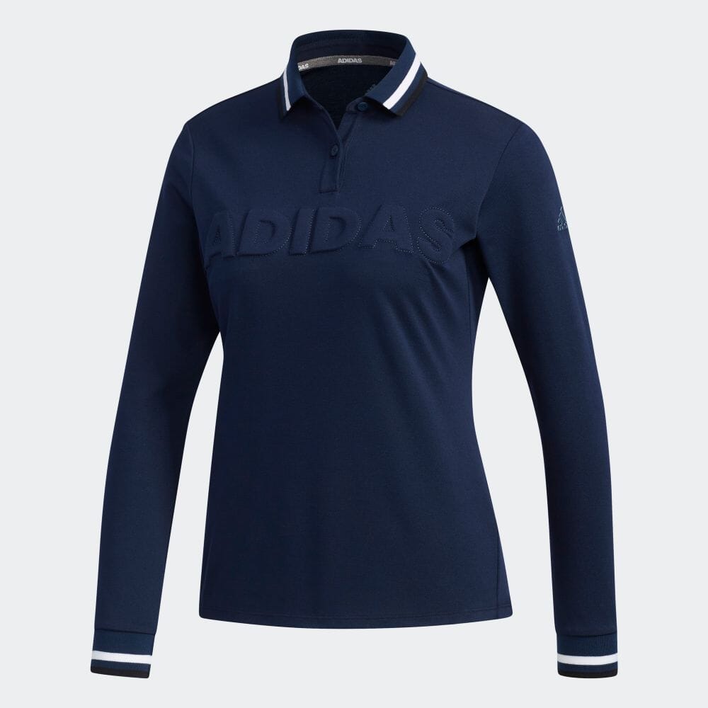 楽天市場 公式 アディダス Adidas ゴルフ Adidasロゴ 長袖ポロ ゴルフ Polo Shirt レディース ウェア トップス ポロシャツ 青 ブルー Eh39 Eoss21ss Adidas Online Shop 楽天市場店