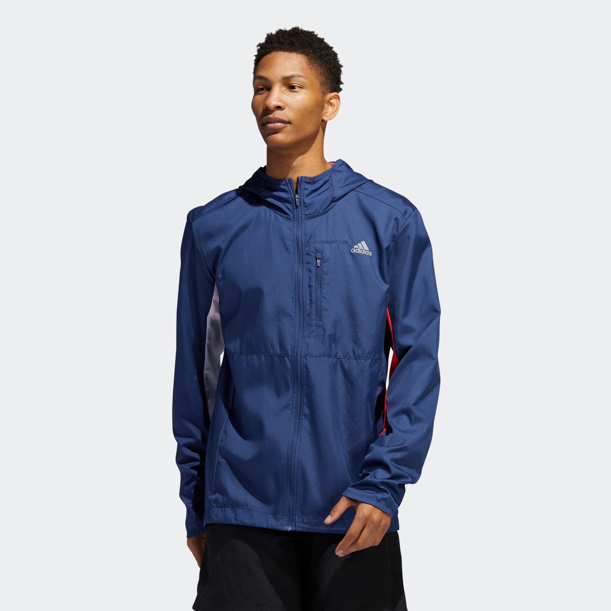adidas hooded running jacket