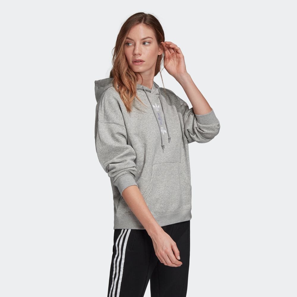楽天市場 公式 アディダス Adidas ラージ ロゴ パーカー オリジナルス レディース ウェア トップス パーカー スウェット グレー Fs7221 トレーナー Dance Adidas Online Shop 楽天市場店