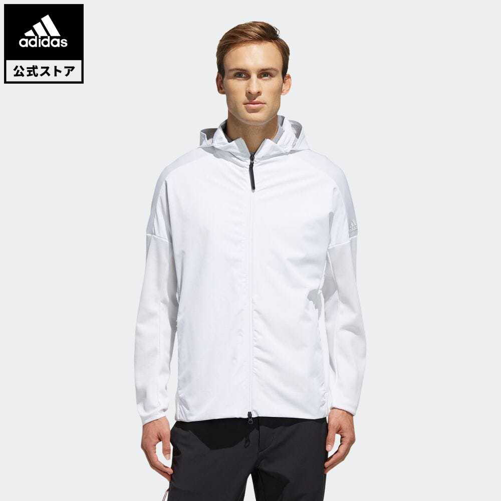 公式 アディダス Adidas 返品可 ゴルフ 布切混在 長袖 フーディーウインド Sweater メンズ 衣料 トップス パーカー フーディー スエット スウェットシャツ 紅毛 ホワイト Fq3543 トレーナー 送料無料 公式販売 セール値段 Klubwino Pl