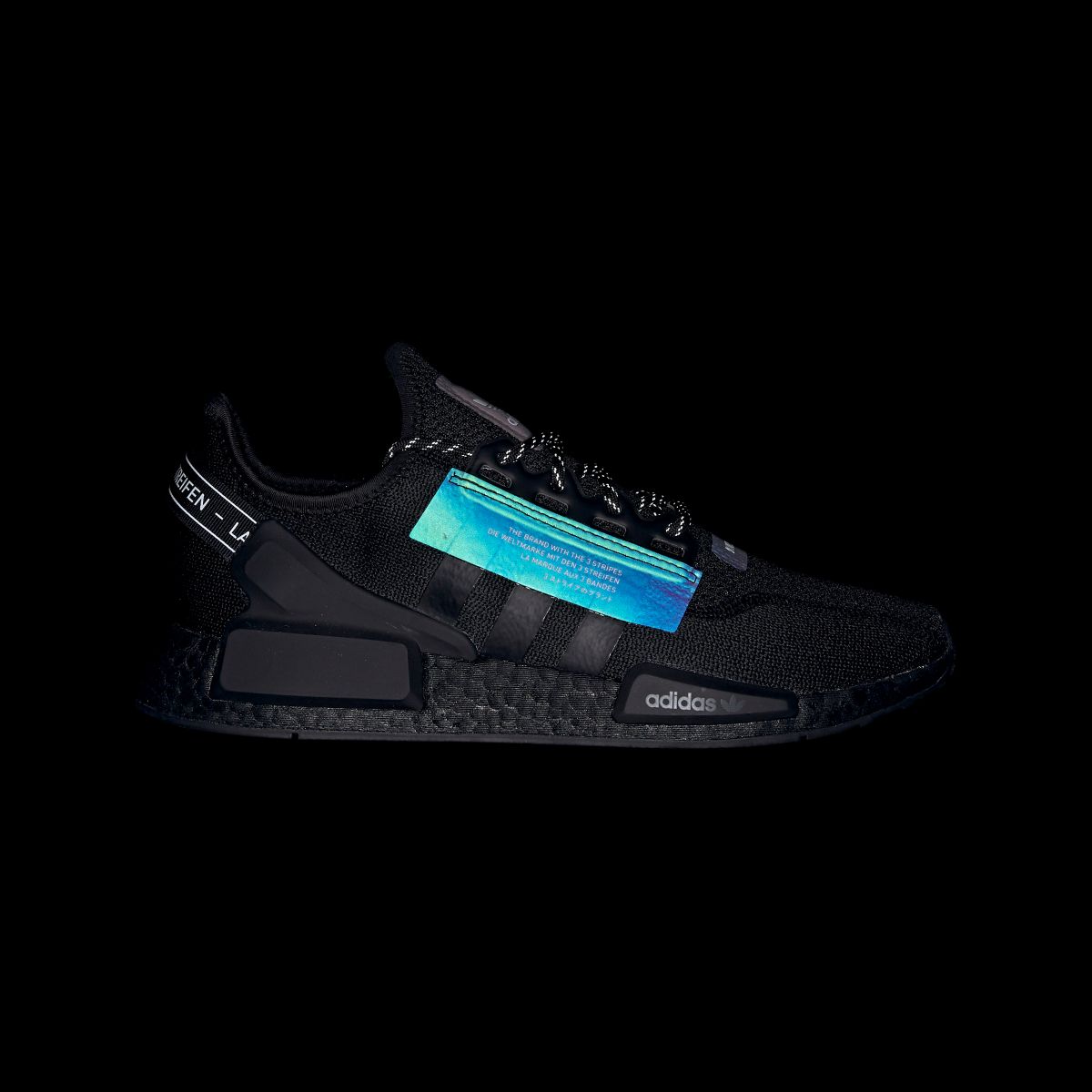 adidas NMD R1 Black Solid Gray KicksUSA